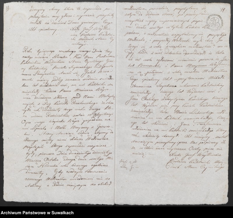 image.from.unit.number "Akta Małżeństwa Gminy Kaletnickiey z Roku 1808"