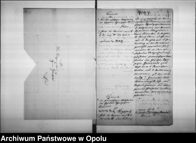 Obraz 14 z jednostki "Acta des Magistrats zu Oppeln betreffend die Ergänzungs-Wahl des Repräsentanten Collegii der Synagogen-Gemeinde Oppeln und des Vorstandes"