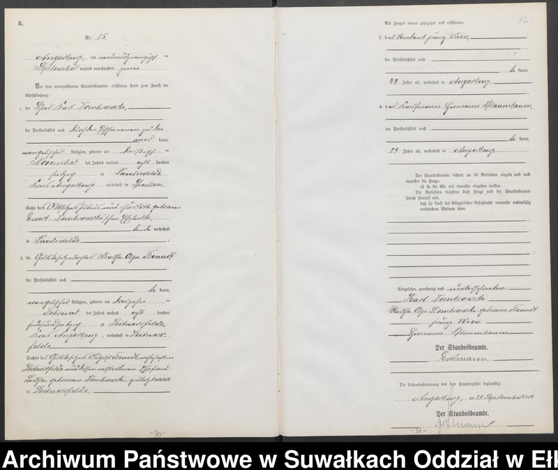 image.from.unit.number "Heiraths-Neben-Register des Preussischen Standes-Amtes Angerburg Kreis Angerburg"