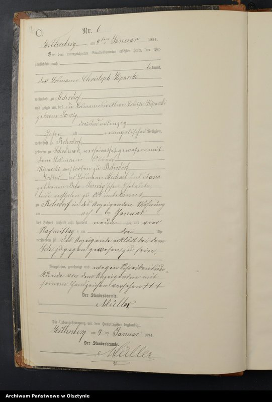 image.from.unit.number "Sterbe-Neben-Register Nr 1 - 169"