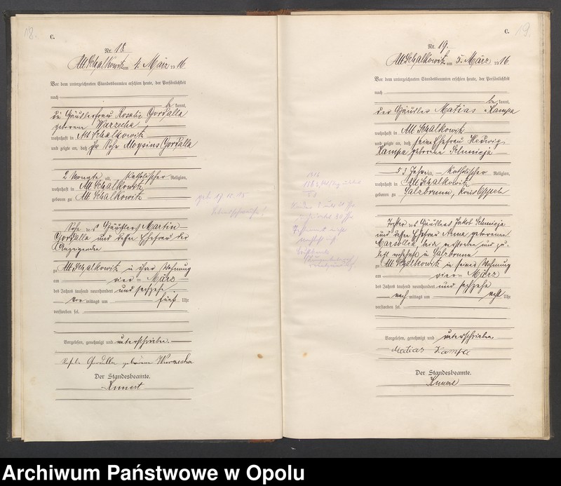 image.from.unit.number "Księga Zgonów Miejscowa Siołkowice Stare za rok 1916-1917"