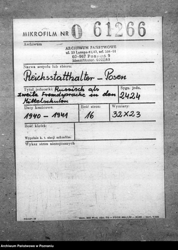 Obraz 2 z jednostki "Russisch als zweite Fremdsprache in den Mittelschulen"