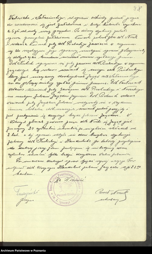 Obraz 12 z jednostki "Poznań - Wilda. Protokolarz zebrań zarządu."