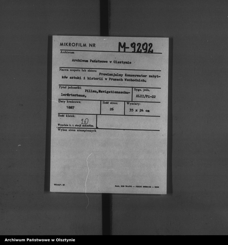 image.from.unit.number "Pillau, Navigationsschulwärterhaus"