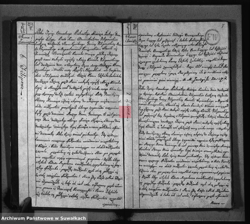 image.from.unit.number "Akta Zaślubionych Gminy Filipowskiey od 1-go Stycznia 1815 Roku"
