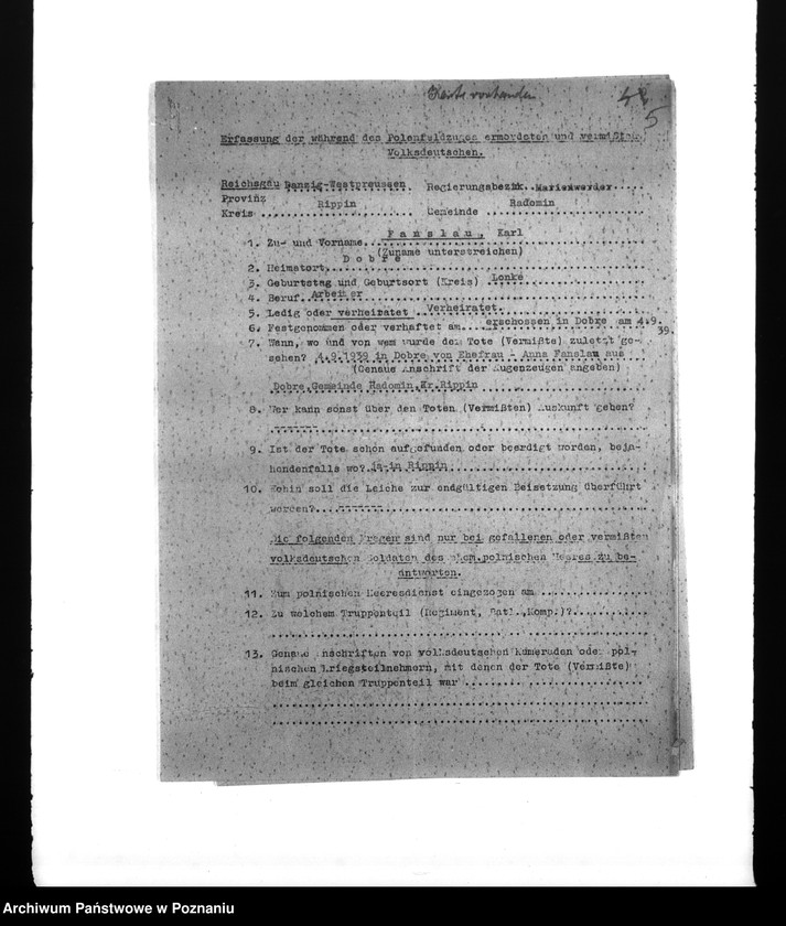 Obraz 9 z jednostki "Amtliche Meldungen Kreis Rypin"