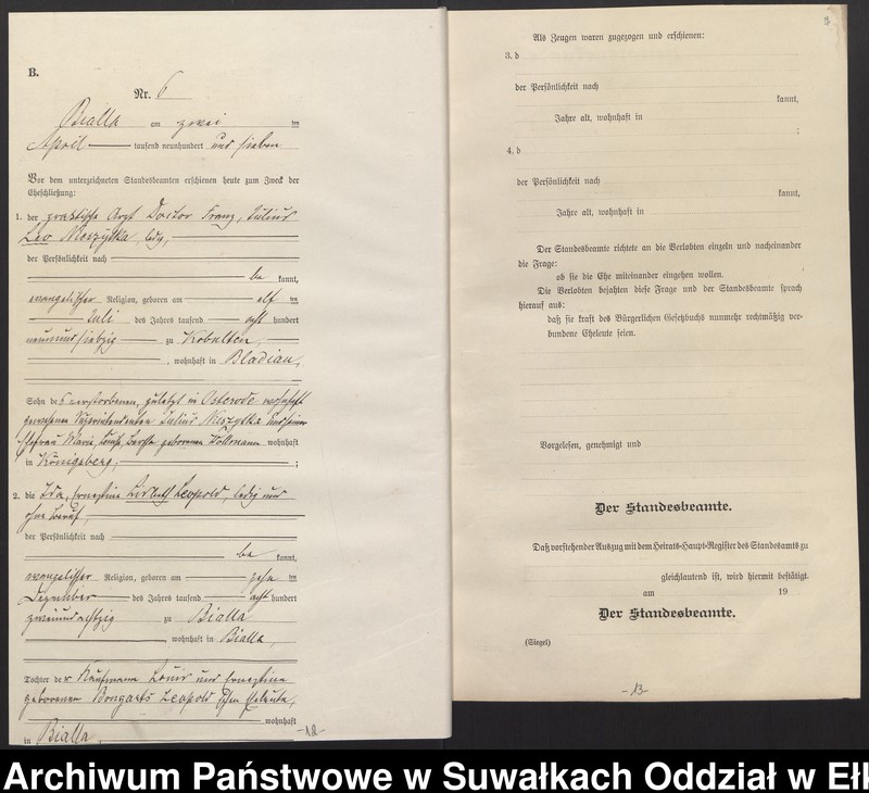 image.from.unit.number "[Heirats-Haupt-Register des Königlichen Preussischen Standes-Amtes Bialla Kreis Johannisburg]"