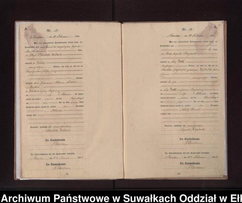 image.from.unit.number "Geburts-Neben-Register des Preussischen Standes-Amtes Neuhoff Kreis Loetzen"