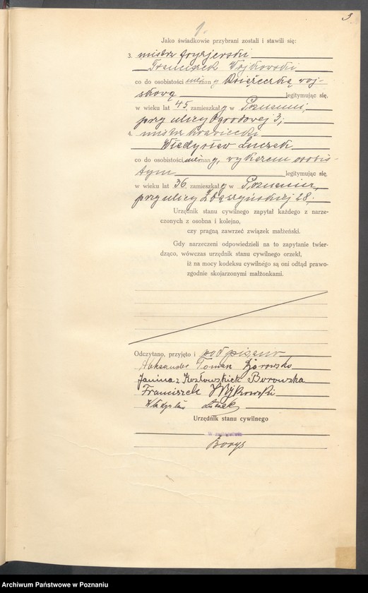 Obraz 4 z jednostki "Księga miejscowa małżeństw tom I [Rejestr główny małżeństw]"