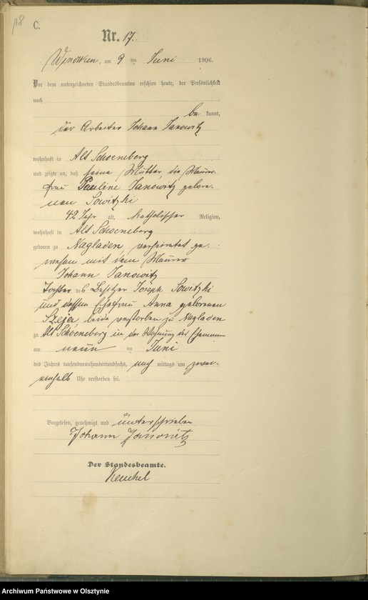 image.from.unit.number "Sterbe-Haupt-Register Nr 1 - 40"