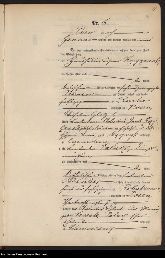 Obraz 14 z jednostki "Księga małżeństw t. I"