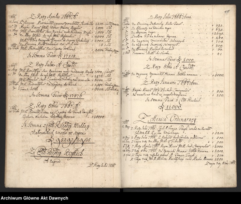 image.from.unit.number "Rejestr różnych dochodów i rozliczeń skarbu koronnego sporządzony przez pisarza A. Baiera."