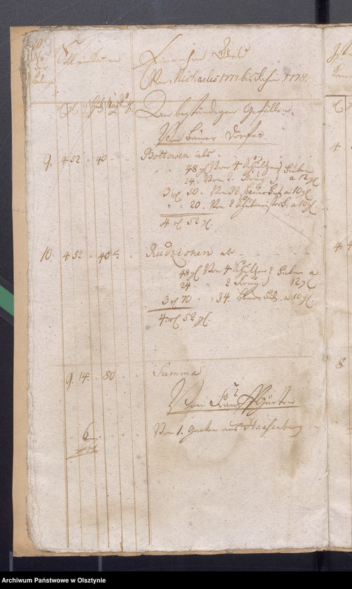 image.from.unit.number "Kobultische Kirchen Jahres Rechnung über Einnahme und Ausgabe Geld"