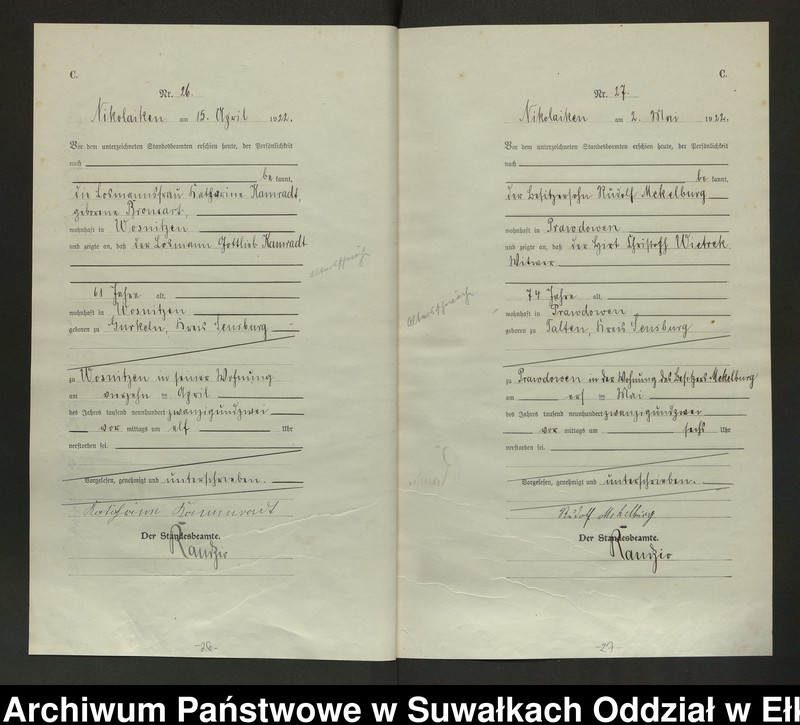 image.from.unit.number "Sterbe=Haupt=Register des Königlichen Preussischen Standes-Amtes Nikolaiken Kreis Sensburg"