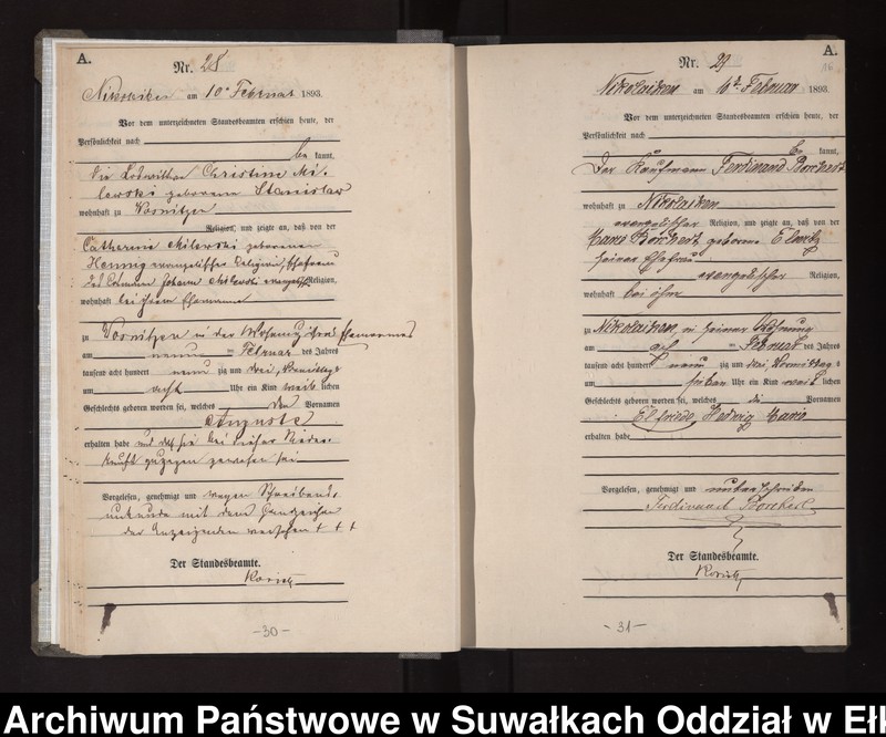 image.from.unit.number "Geburts-Haupt-Register des Königlichen Preussischen Standes-Amtes Nikolaiken Kreis Sensburg"