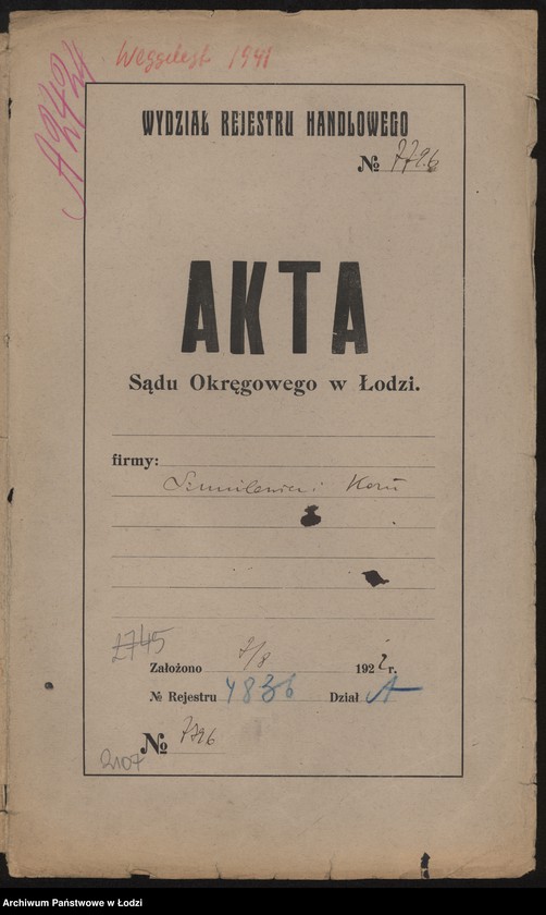 Obraz 2 z jednostki "Szmulewicz i Kon- handel odpadkami wełny"