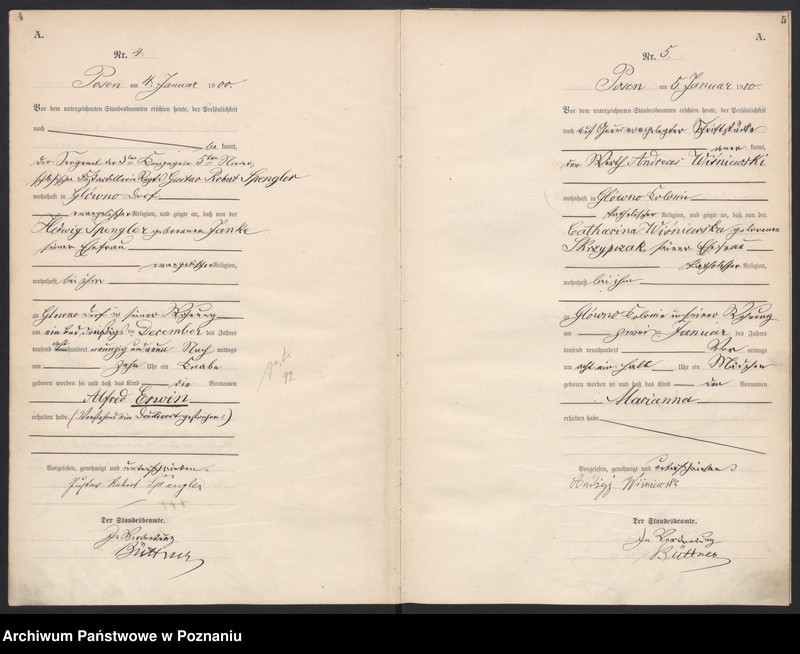 Obraz 5 z jednostki "Księga miejscowa urodzeń"