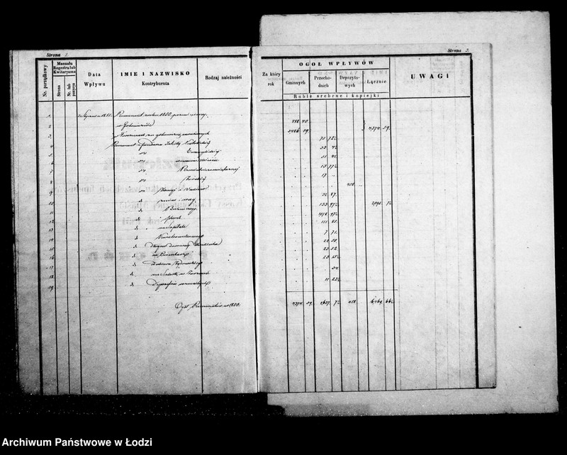 Obraz 6 z jednostki "Dziennik przychodu i wydatku kasy ekonomicznej m. Łodzi na r. 1851"