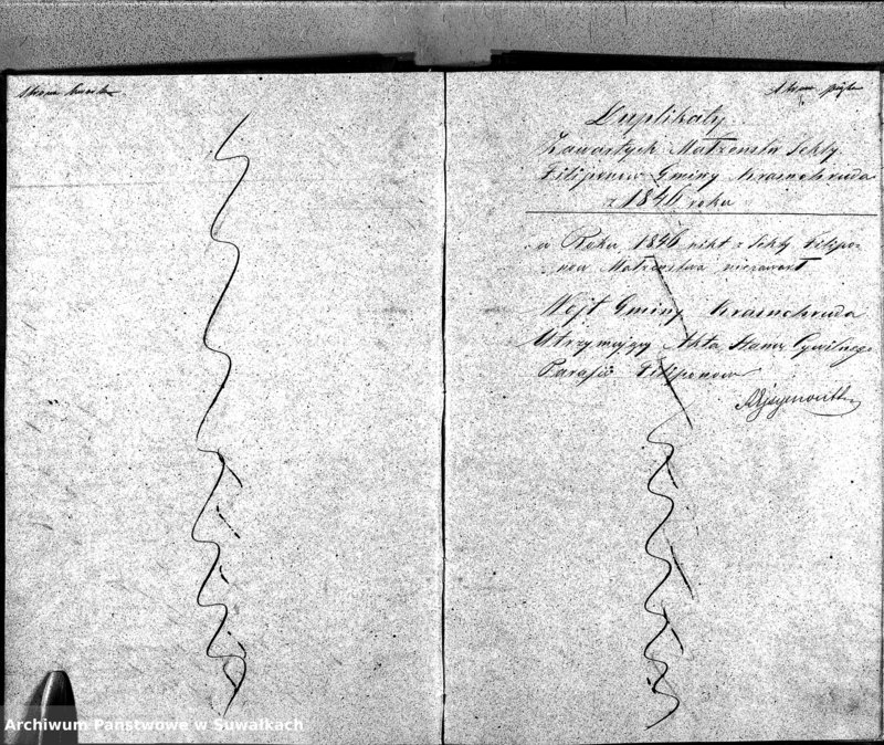 image.from.unit.number "Duplicaty Urodzonych Zaślubionych i Zmarłych Sekty Filiponów z Gminy Krasnohruda z 1846 r."