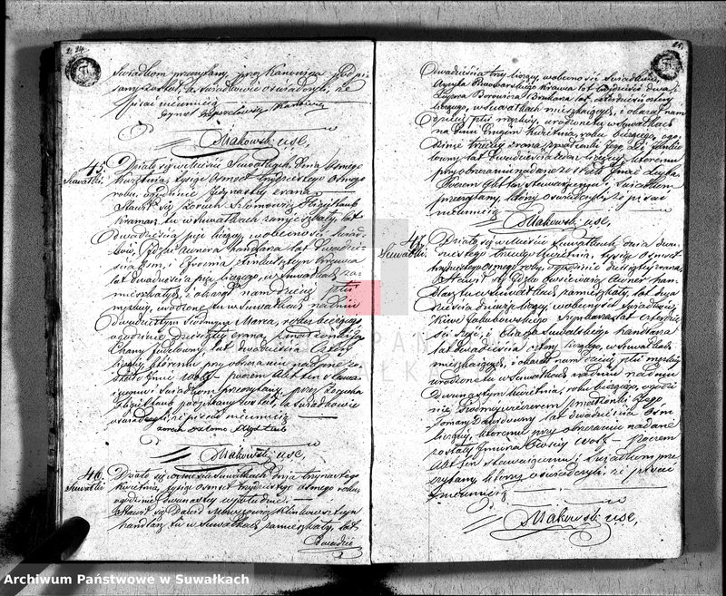 image.from.unit.number "Duplikat Akta Urzędnika Stanu Cwilnego Wyznania Moyżeszowego Okręgu Suwalskiego i Jeleniewskiego Urodzonych, Zaślubionych i Zmarłych z roku 1838"