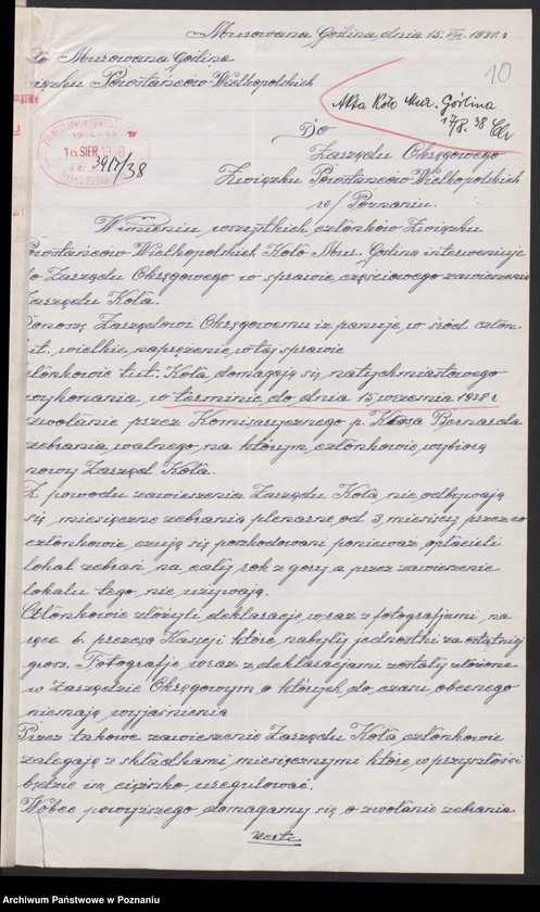 Obraz 14 z jednostki "Murowana Goślina, powiat Oborniki - akta koła."