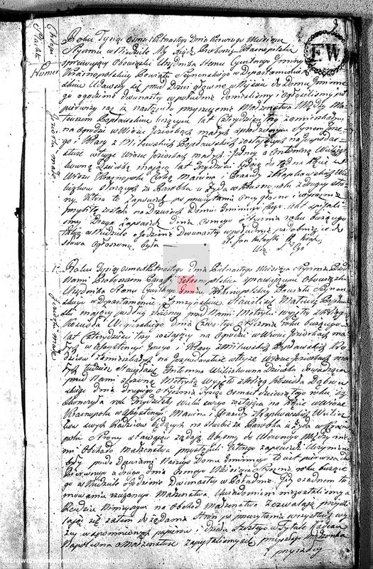 image.from.unit.number "Akta Gminy Krasnopolskiey Pttu Seyn. Depptu Łomżyńskiego 1815. Małżeństwa."