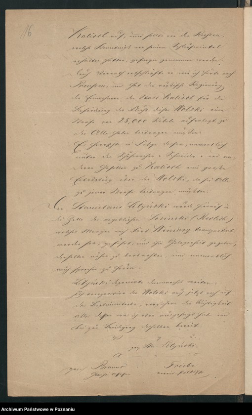 Obraz 19 z jednostki "Acta betreffend den in Orzeszkowo Kreis Schroda /Środa/ am 23.April 1864 verhafteten, angeblichen Holzkaufmann Josef Redlich aus Raszkowo, Kreis Adelnau /Odolanów/."
