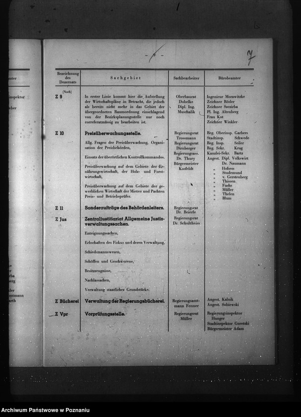 Obraz 10 z jednostki "Geschäftsverteilungsplander Regierung Litzmannstadt (Łódź)"
