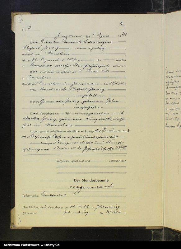 image.from.unit.number "Sterbebuch Nr 1 - 39,1 - 26 i 1"
