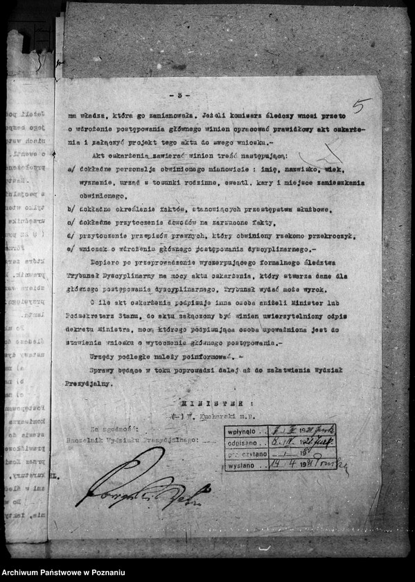 Obraz 9 z jednostki "Sprawy osobowe dyscyplinarne sprawy"