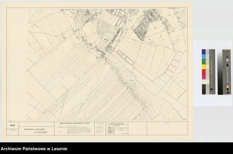 Obraz 2 z jednostki "Kościan [mapa sytuacyjno-wysokościowa]"