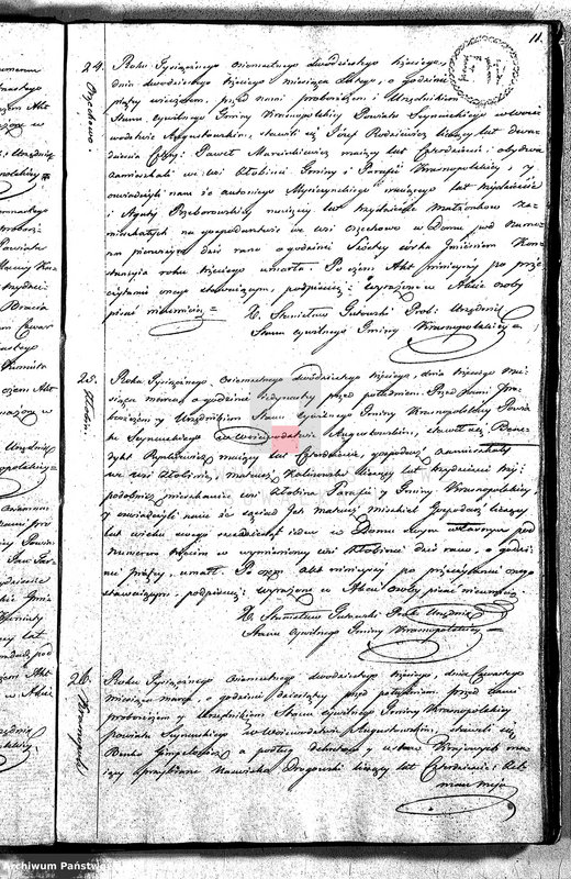 image.from.unit.number "Akta Zeszłych Gminy Krasnopolskiey R-ku 1823. Powiat Seyneński. Województwo Augstowskie."