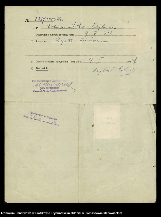 Obraz 17 z jednostki "Dowody osobiste"