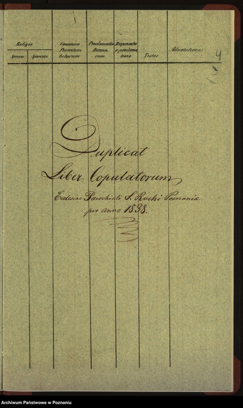 Obraz 5 z jednostki "Duplicat baptisatorum, copulatorum, mortuorum"