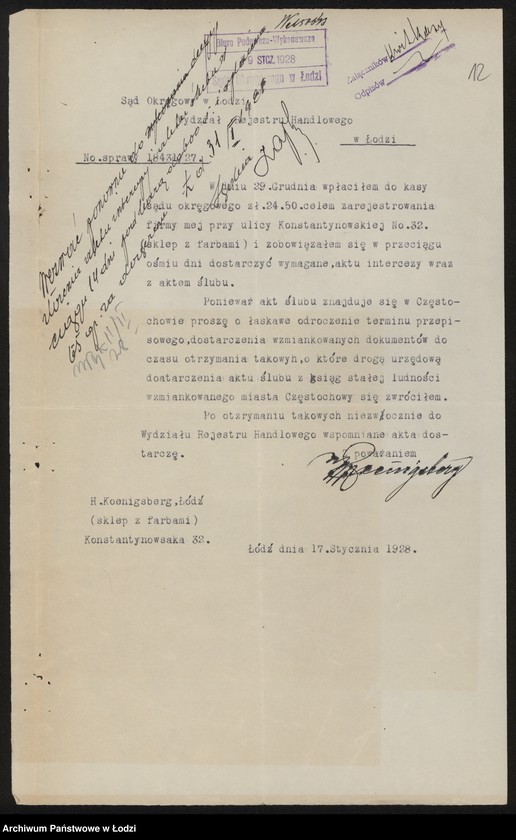 Obraz 14 z jednostki "Chaim Wolf Kenigsberg – skład farb ziemnych i malarskich"