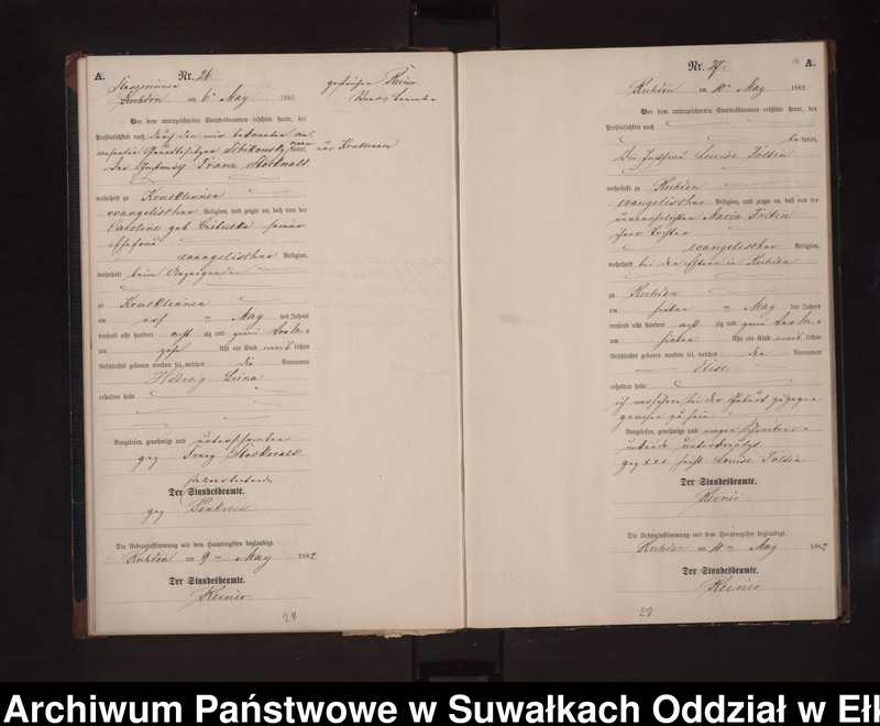 image.from.unit.number "Geburts-Neben-Register des Preussischen Standes-Amtes Stasswinnen Kreis Loetzen"