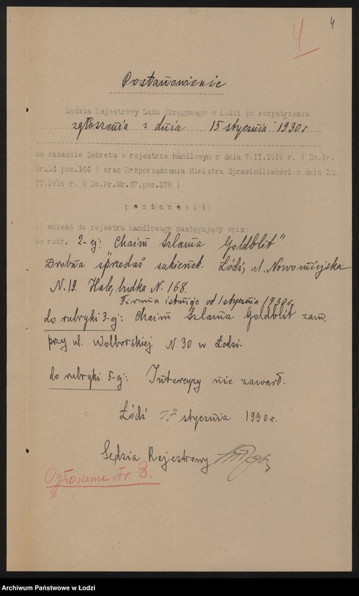 Obraz 6 z jednostki "Chaim Szlama Golblit- drobna sprzedaż sukienek"