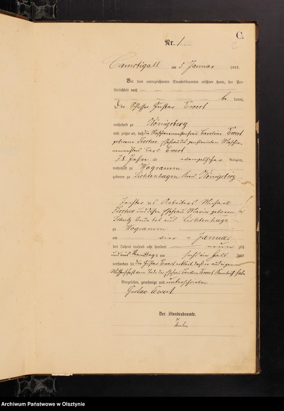 image.from.unit.number "Sterbe-Haupt-Register Nr 1 - 105"