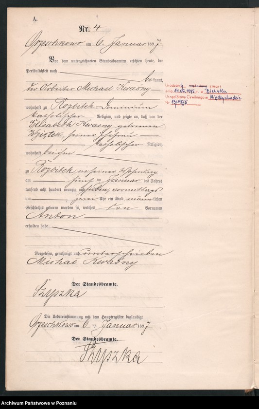 Obraz 7 z jednostki "Księga urodzeń"