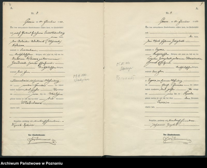 Obraz 7 z jednostki "Księga miejscowa urodzeń [Rejestr główny urodzeń]"