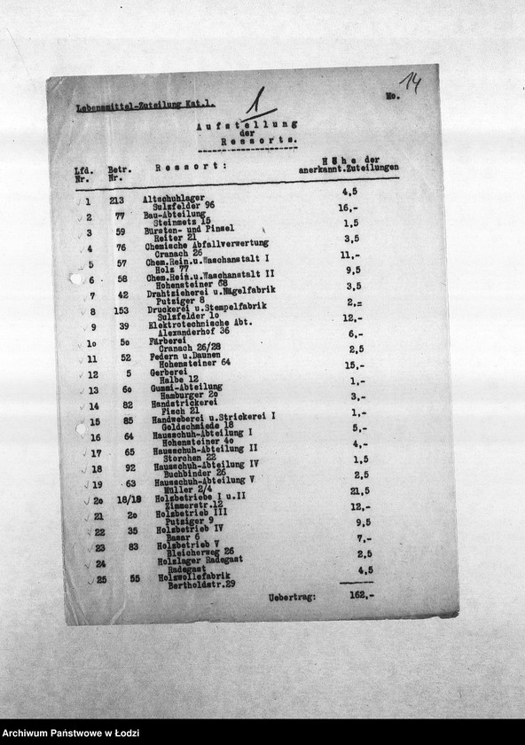 Obraz 17 z jednostki "[Korespondencja PSŻ z wydziałami i resortami w sprawie przydziałów żywnościowych dla ich pracowników]"
