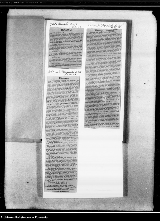 Obraz 5 z jednostki "Plebiscyt na Warmii i Mazurach [wycinki prasowe]"