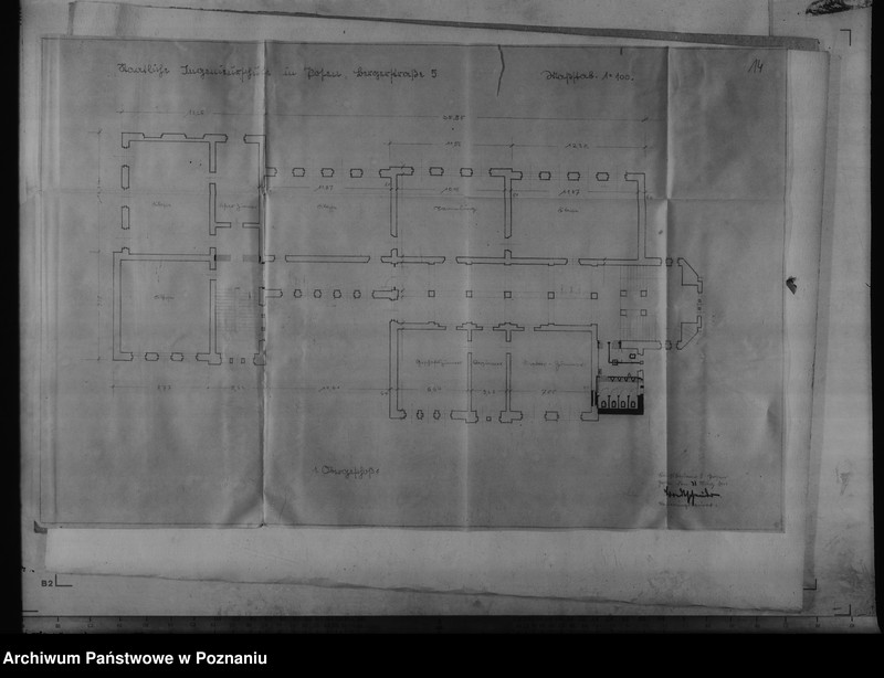 Obraz 18 z jednostki "Kostenüberschlag für Instandsetzungsarbeiten im Gebäude der Staatlichen Ingenieurschule, Posen, Bergerstr. 5."