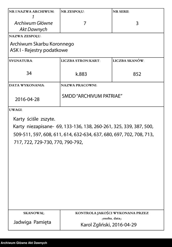 image.from.unit.number "Rejestry poborowe woj. bełskiego i ruskiego."