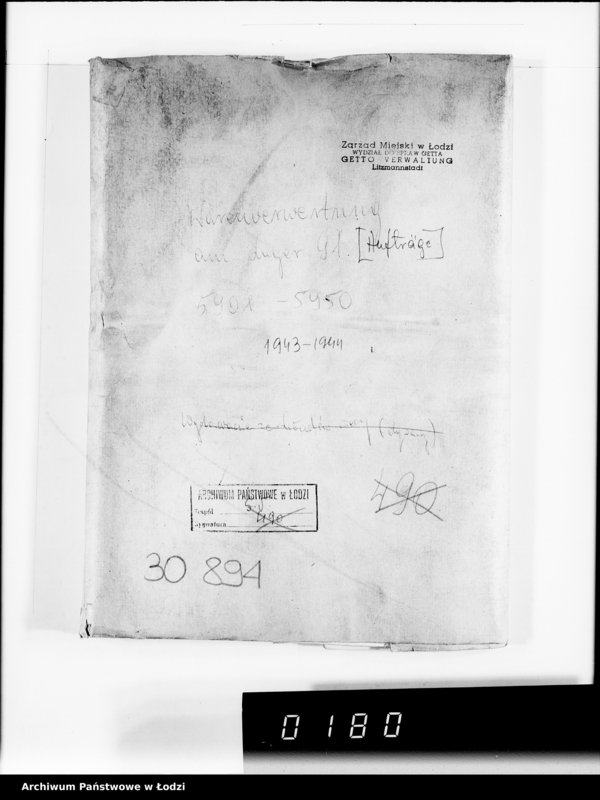 Obraz 4 z jednostki "Warenverwertung am Lager 91. [Aufträge] 5901-5950"