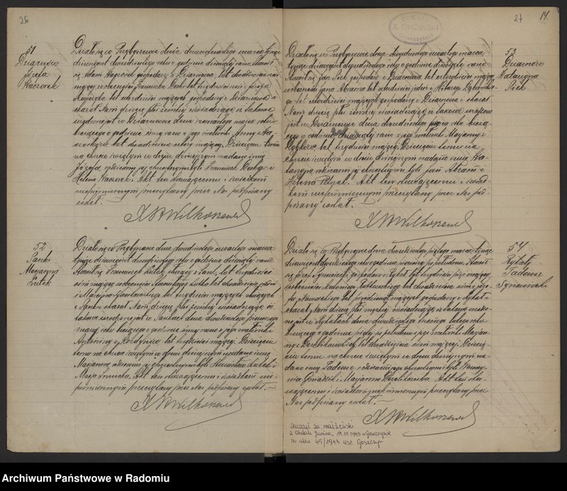 image.from.unit.number "[Duplikat akt urodzonych, zaślubionych i zmarłych parafii Przybyszew w 1920 roku]"