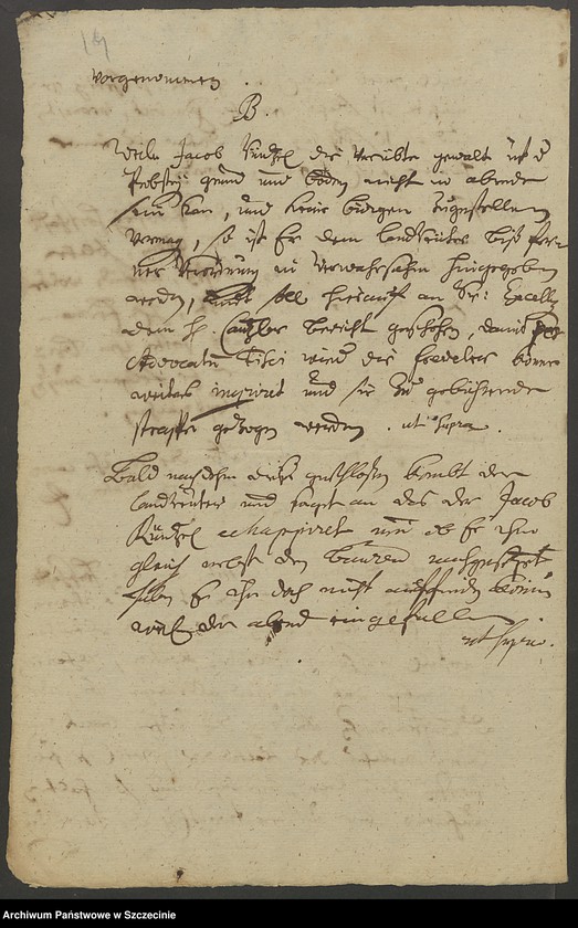 image.from.unit.number "Dorfschaft Büssenthin [Buszęcin] contra sämtliche Koeller auf Reckow [Rekowo] und deren Untertanen wegen der zu Ungebühr gepflügten Brache und verübter Gewalt."