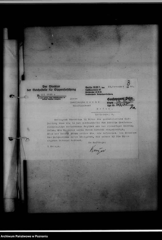 Obraz 7 z jednostki "Register der Juden, Dissidenten und Kirchenbuchduplikate der Amtsgerichte des Warthegaues"