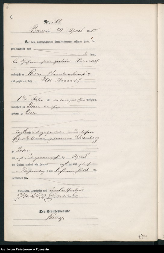 Obraz 19 z jednostki "Księga zgonów t. II"