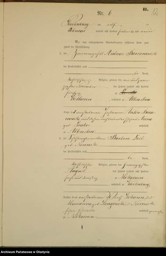 image.from.unit.number "Heiraths-Haupt-Register Nr 1 - 45"